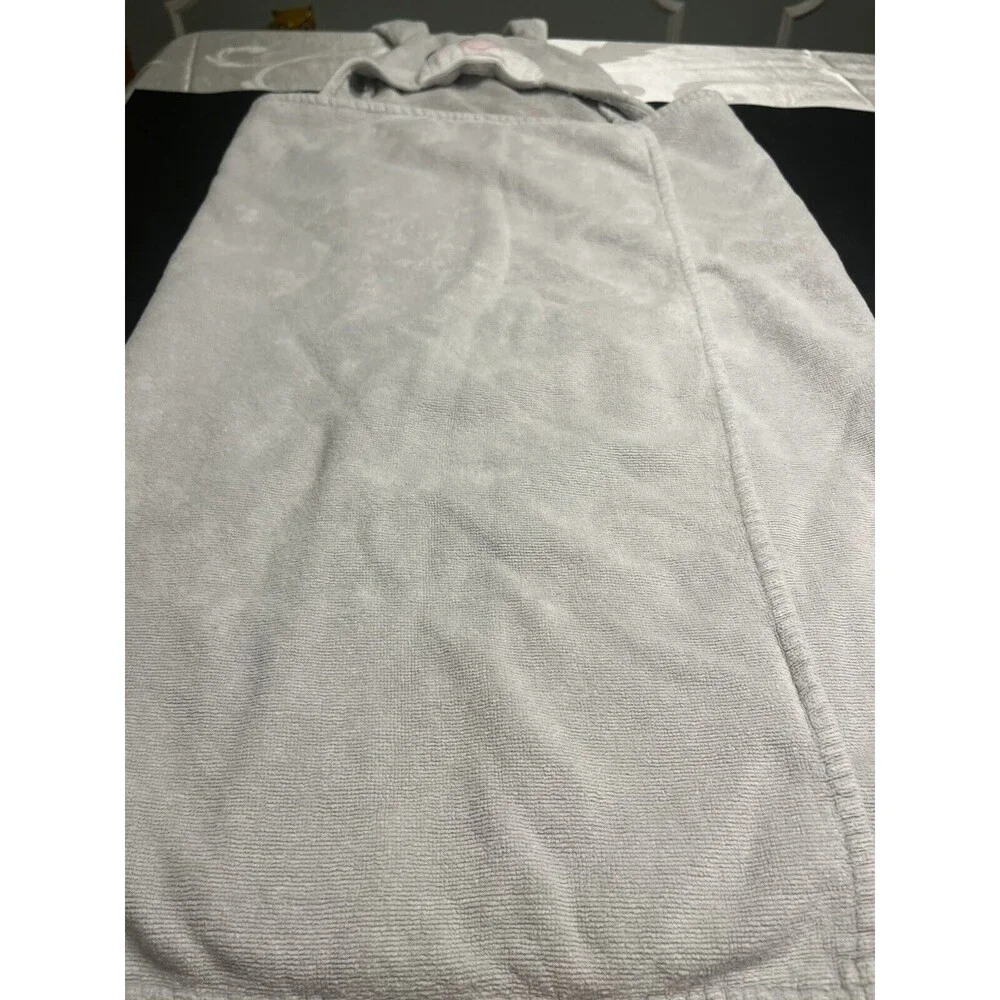 Pottery Barn Kids Bunny Rabbit Ears Hooded Gray Bath Pool Beach Towel